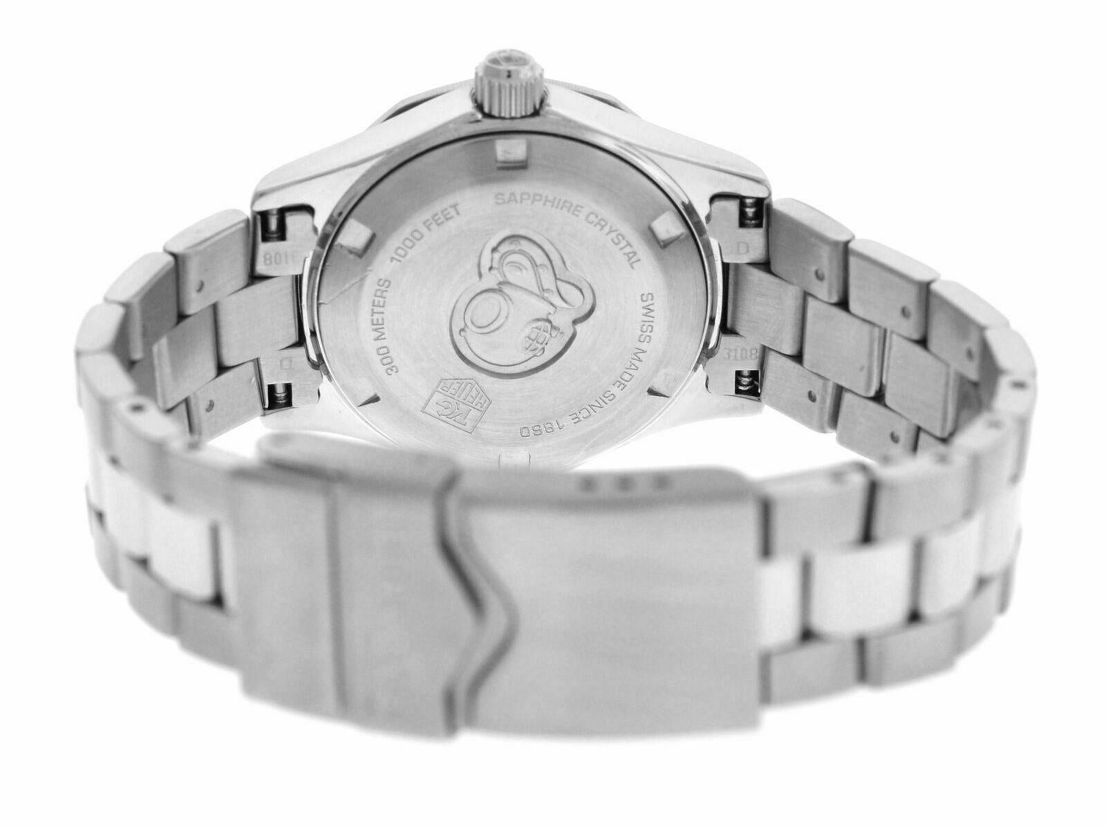 Ladies TAG Heuer Aquaracer WAF1412 Steel Date Quartz Watch For Sale 3