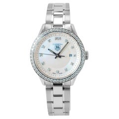Damenuhr Tag Heuer Carrera 27 mm wv1413.ba0793 mit Diamantzifferblatt, Edelstahlgehäuse und Quarzwerk