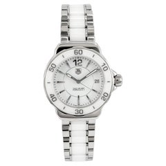 Ladies Tag Heuer Formula 1 37MM WAH1211 White Ceramic Steel Quartz Watch
