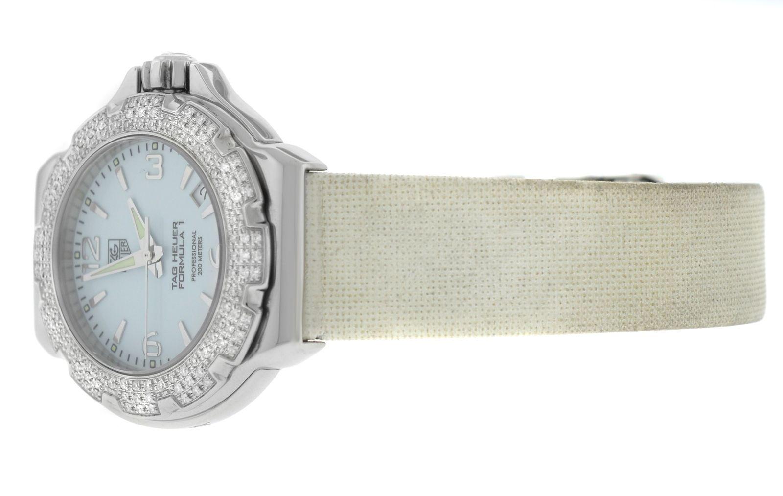 Ladies TAG Heuer Formula Stainless Steel Diamond Quartz Watch For Sale 3
