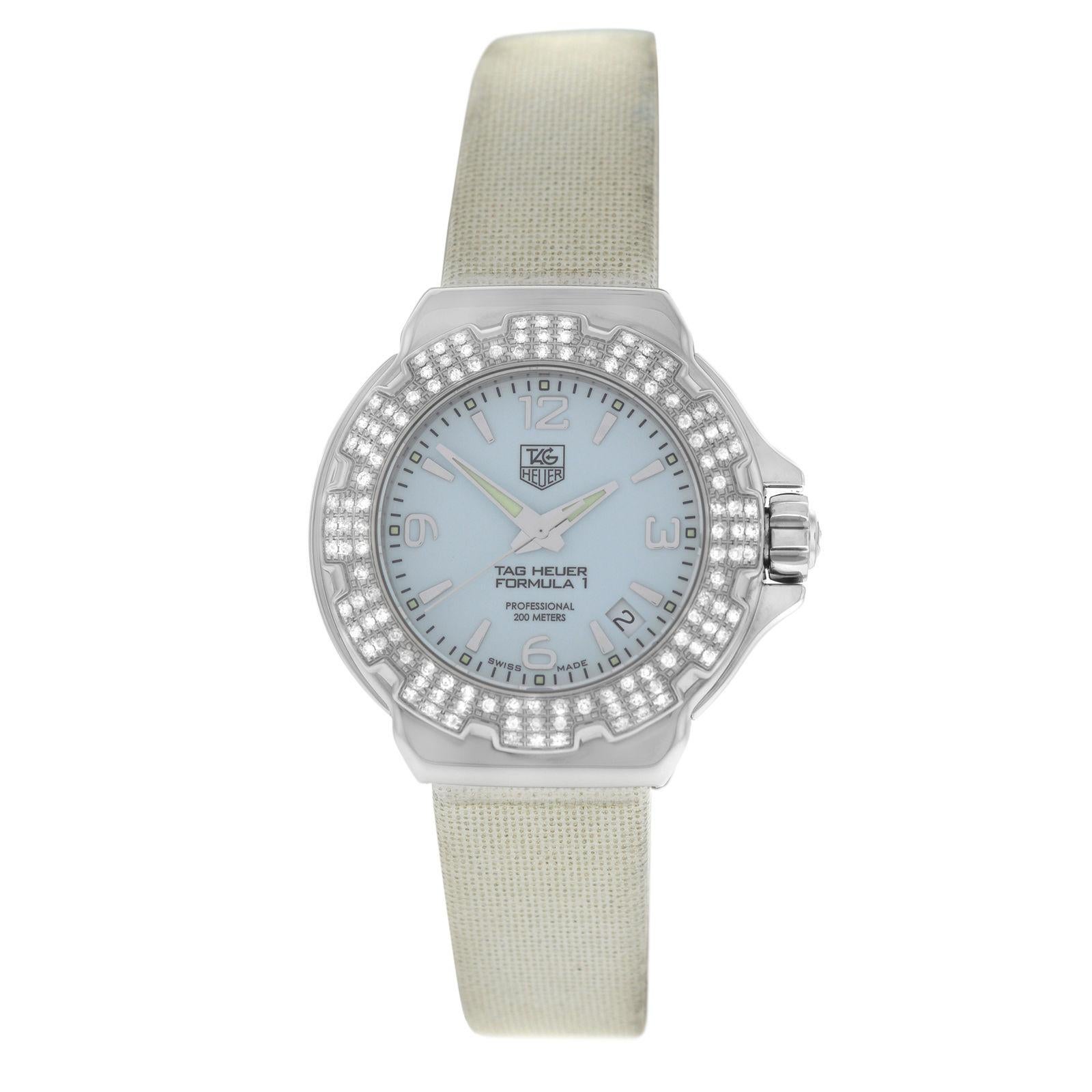 Ladies TAG Heuer Formula Stainless Steel Diamond Quartz Watch For Sale