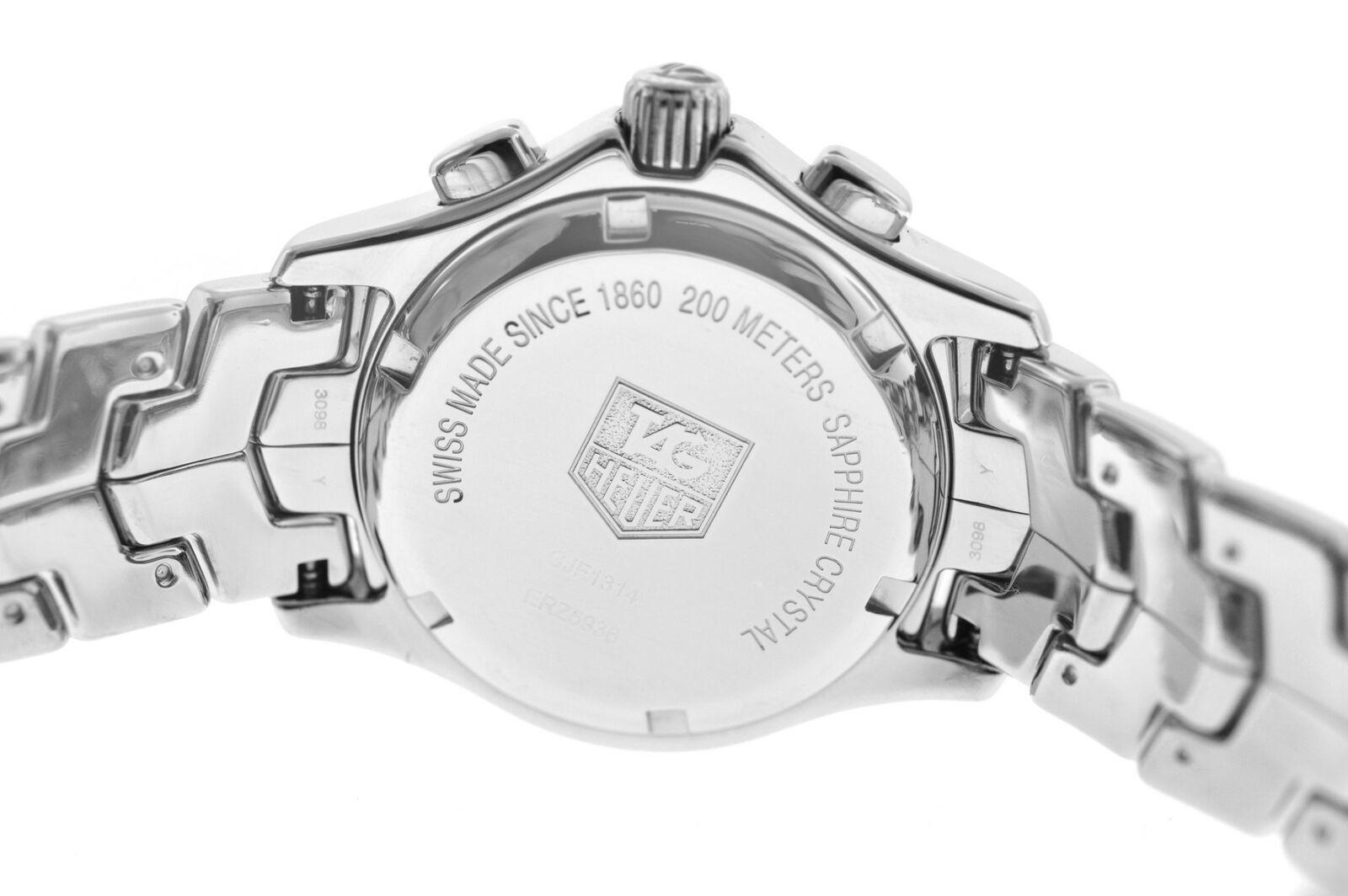Ladies Tag Heuer Link CJF1314 Steel MOP Diamond Date 200M Quartz 33MM Watch For Sale 1