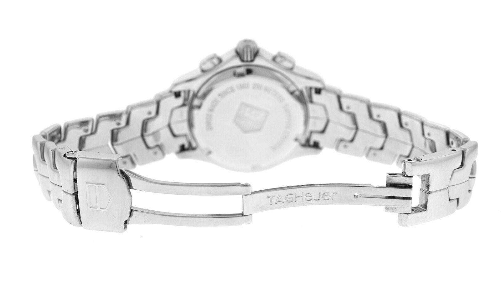 Ladies Tag Heuer Link CJF1314 Steel MOP Diamond Date 200M Quartz 33MM Watch For Sale 3