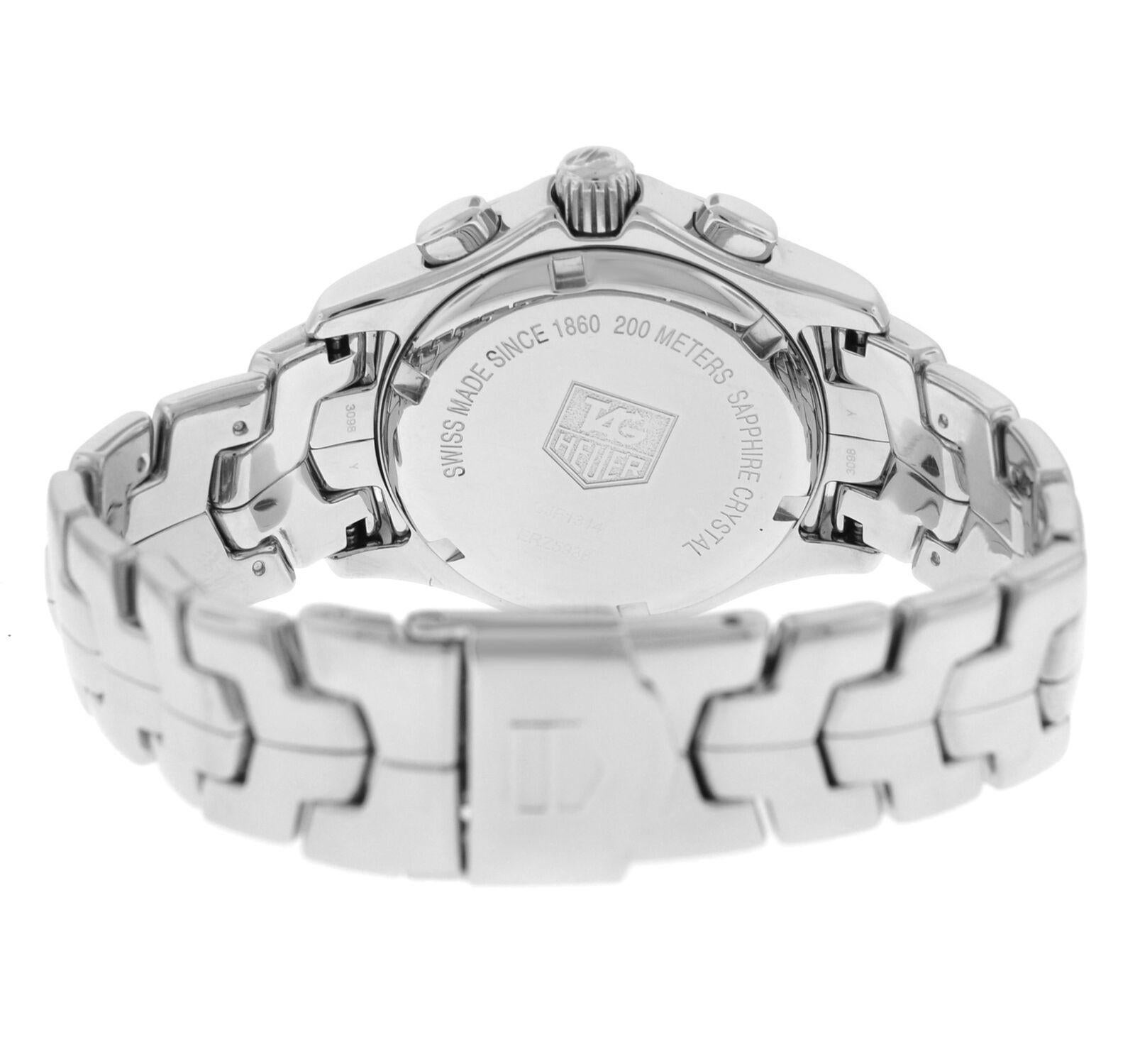 Ladies Tag Heuer Link CJF1314 Steel MOP Diamond Date 200M Quartz 33MM Watch For Sale 4