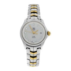 Ladies TAG Heuer Link WJF1353.BB0581 MOP Diamond Quartz Watch, No Bezel