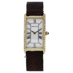 Ladies Tiffany & Co. 14 Karat Yellow Gold and Diamonds Watch