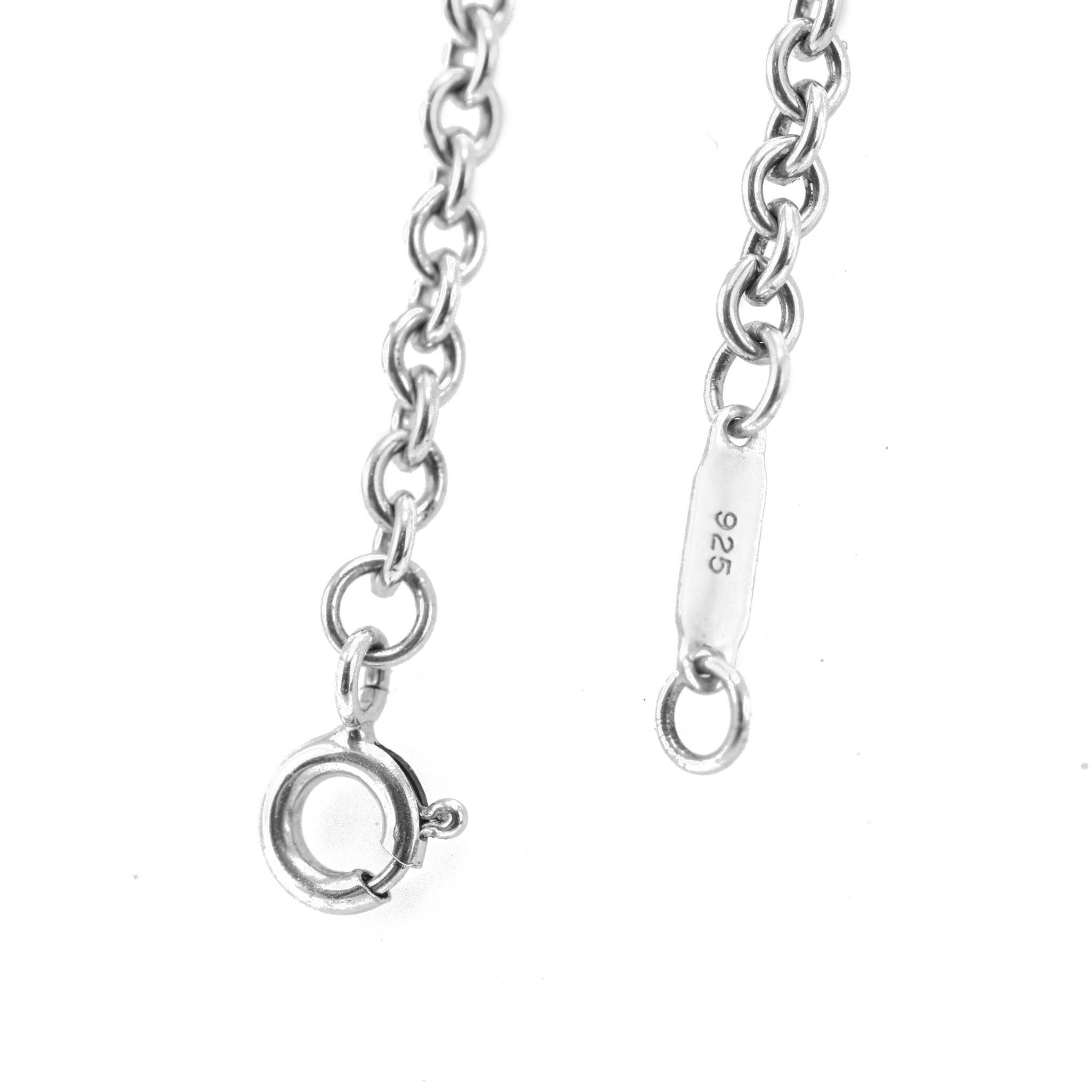 Collier à pendentif clé trèfle en argent 925 de Tiffany & Co. en vente 3
