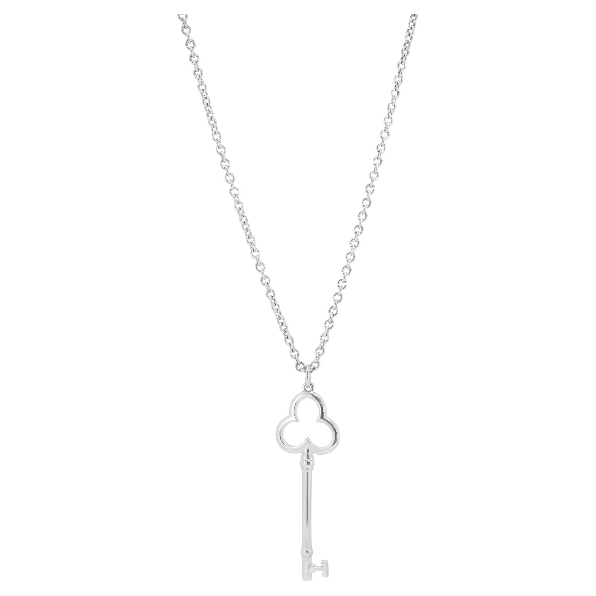 Collana con ciondolo a forma di trifoglio da donna Tiffany & Co. 925 Sterling Silver