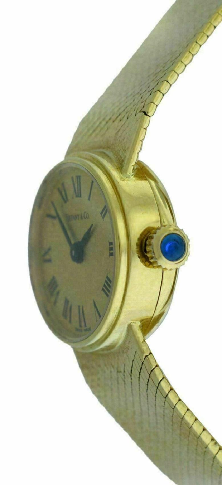 Ladies Tiffany & Co. and Chopard Rare Vintage 18 Karat Gold Mechanical Watch For Sale 1