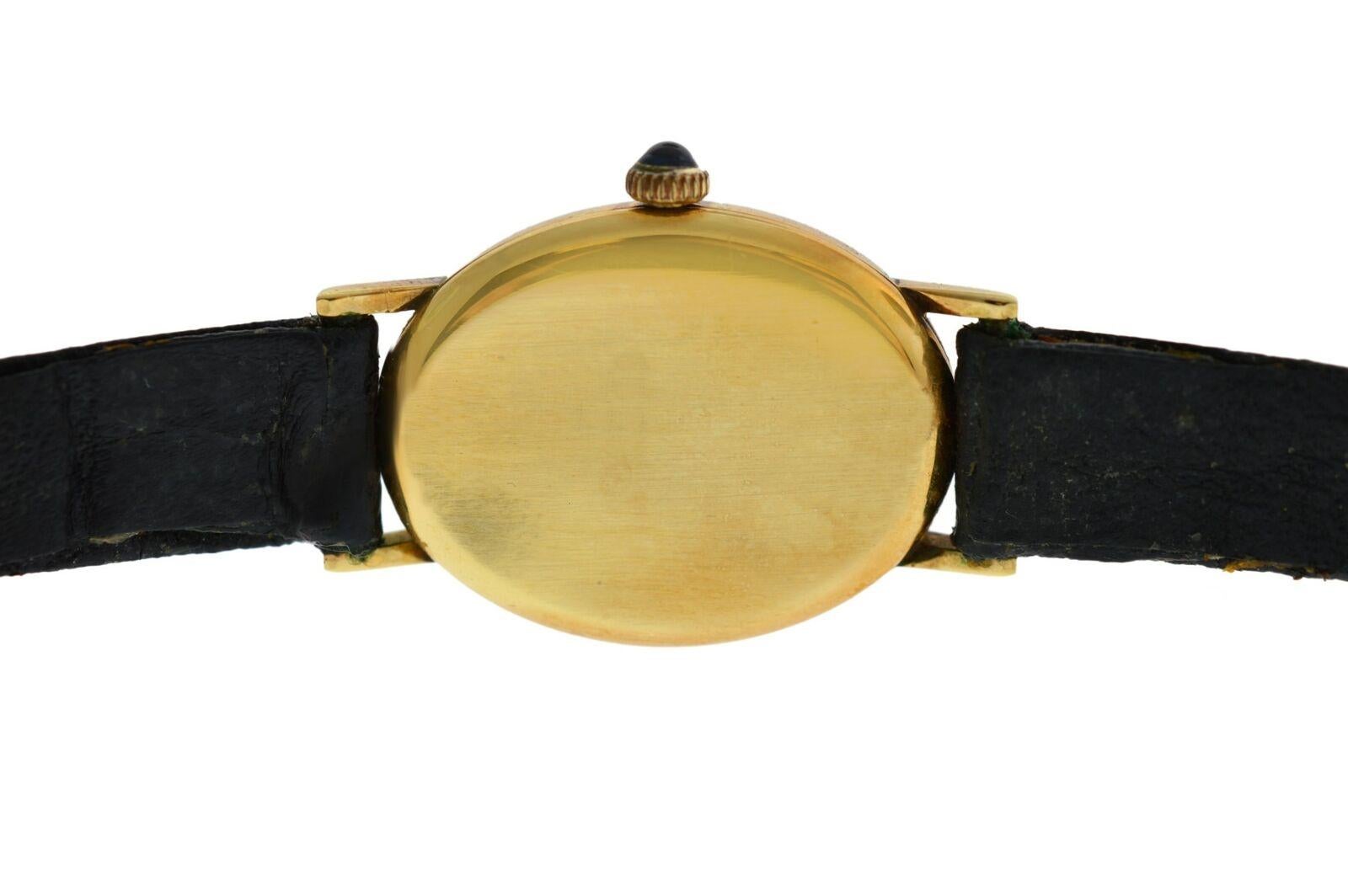 Ladies Tiffany & Co. Classic 14 Karat Yellow Gold Mechanical Watch In Good Condition For Sale In New York, NY