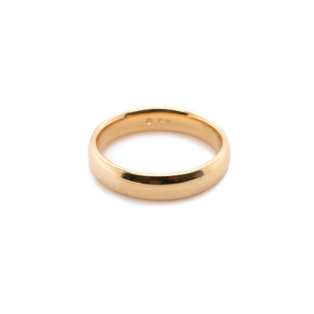 Ladies Unique Solid 14K Yellow Gold Wedding Band In Excellent Condition In Houston, TX