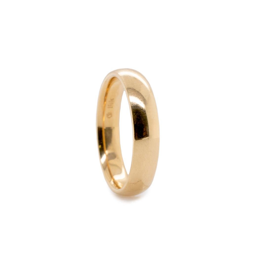 Women's Ladies Unique Solid 14K Yellow Gold Wedding Band