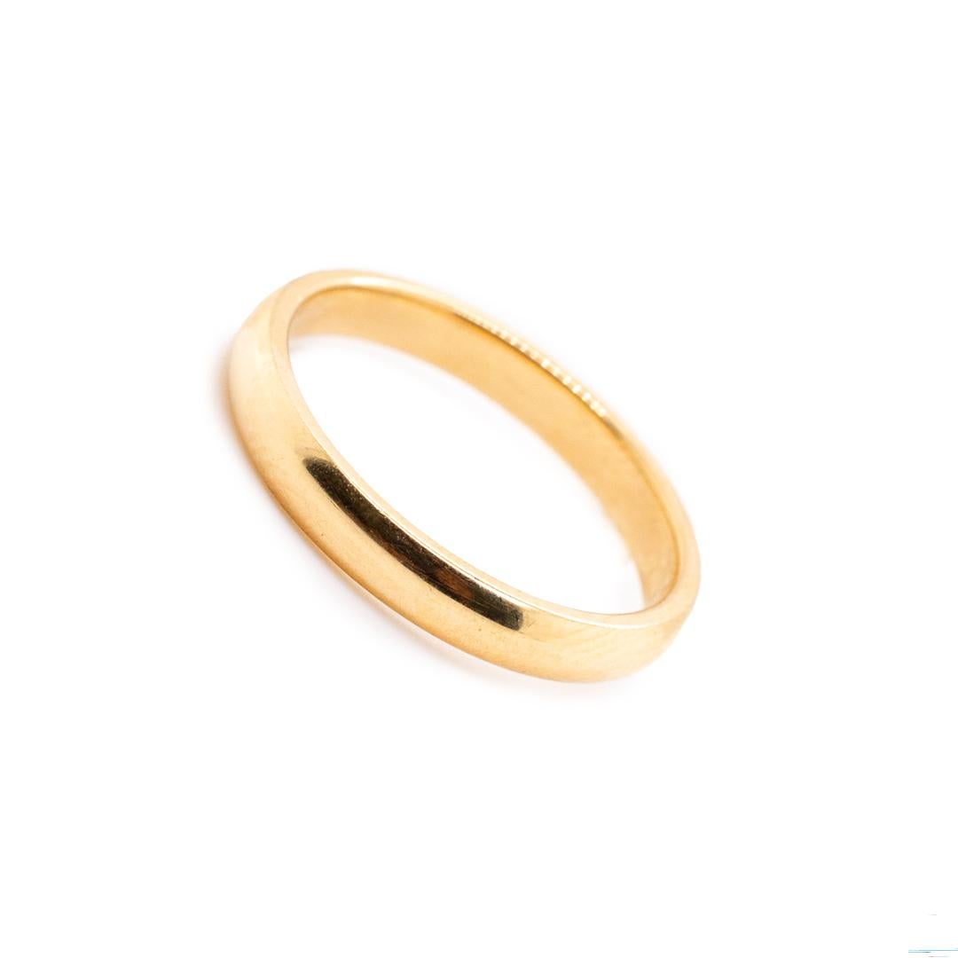 thick gold womens wedding band