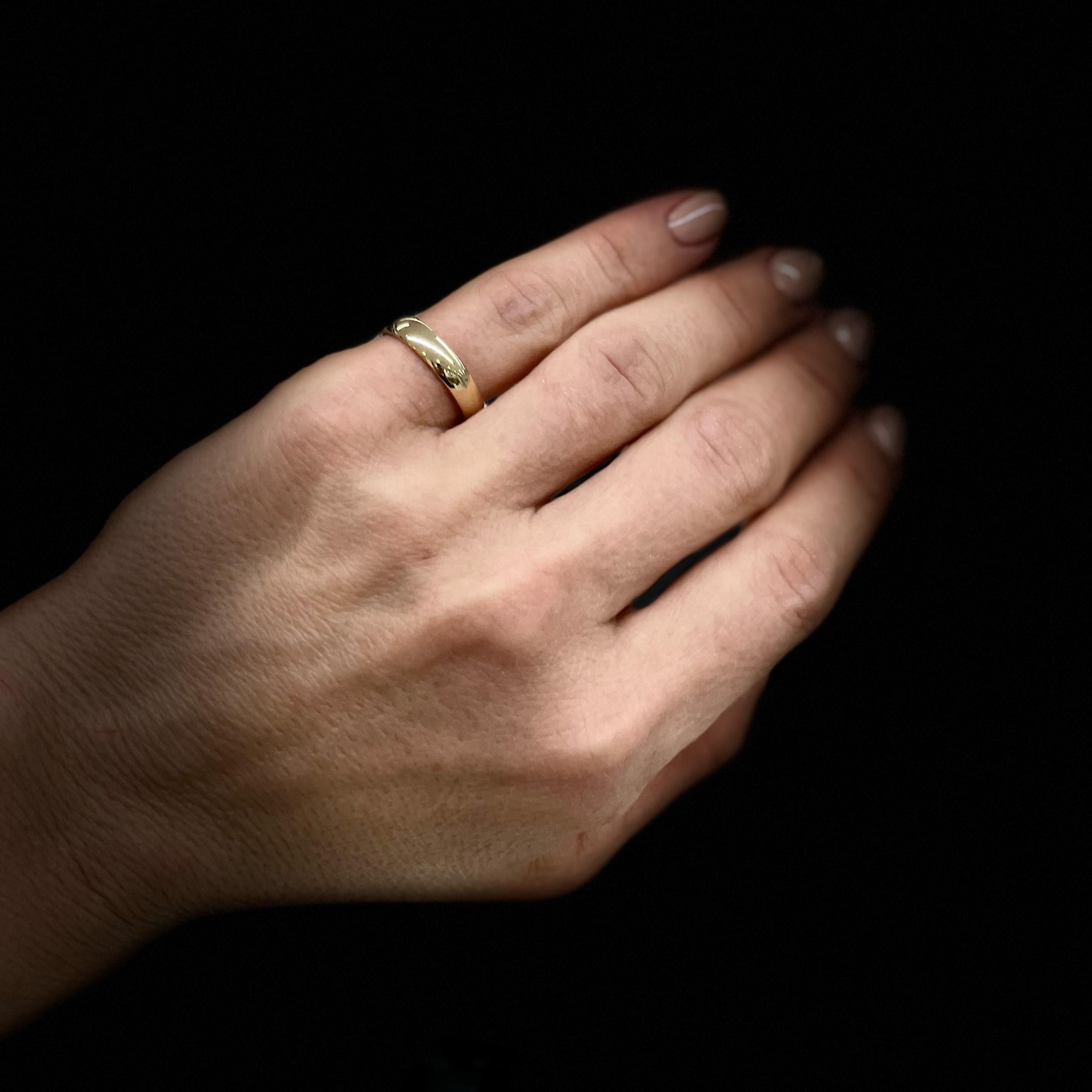 Ladies Unique Solid 14K Yellow Gold Wedding Band 3