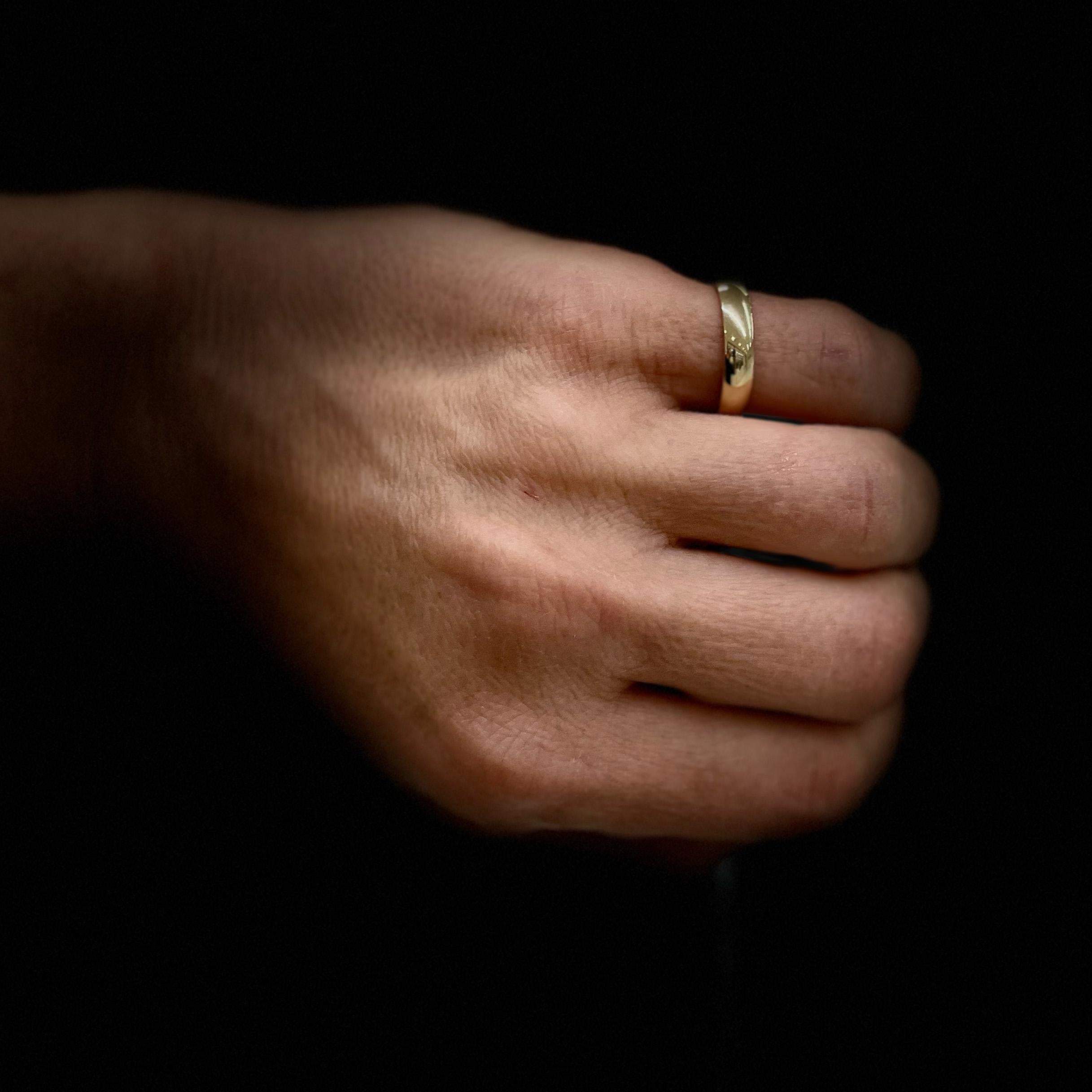 Ladies Unique Solid 14K Yellow Gold Wedding Band 5
