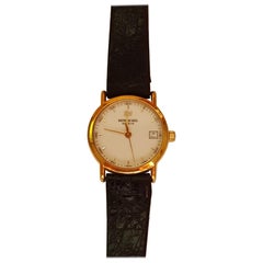 Vintage Ladies Raymond Weil Watch,  Model 5307-2 18kt Yellow Gold-Plated, 23mm case