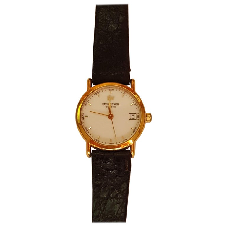 Ladies Raymond Weil Watch, Model 53072 18kt Yellow GoldPlated, 23mm case at 1stDibs raymond