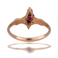 Ladies Victorian Natural Ruby and Diamond Ring