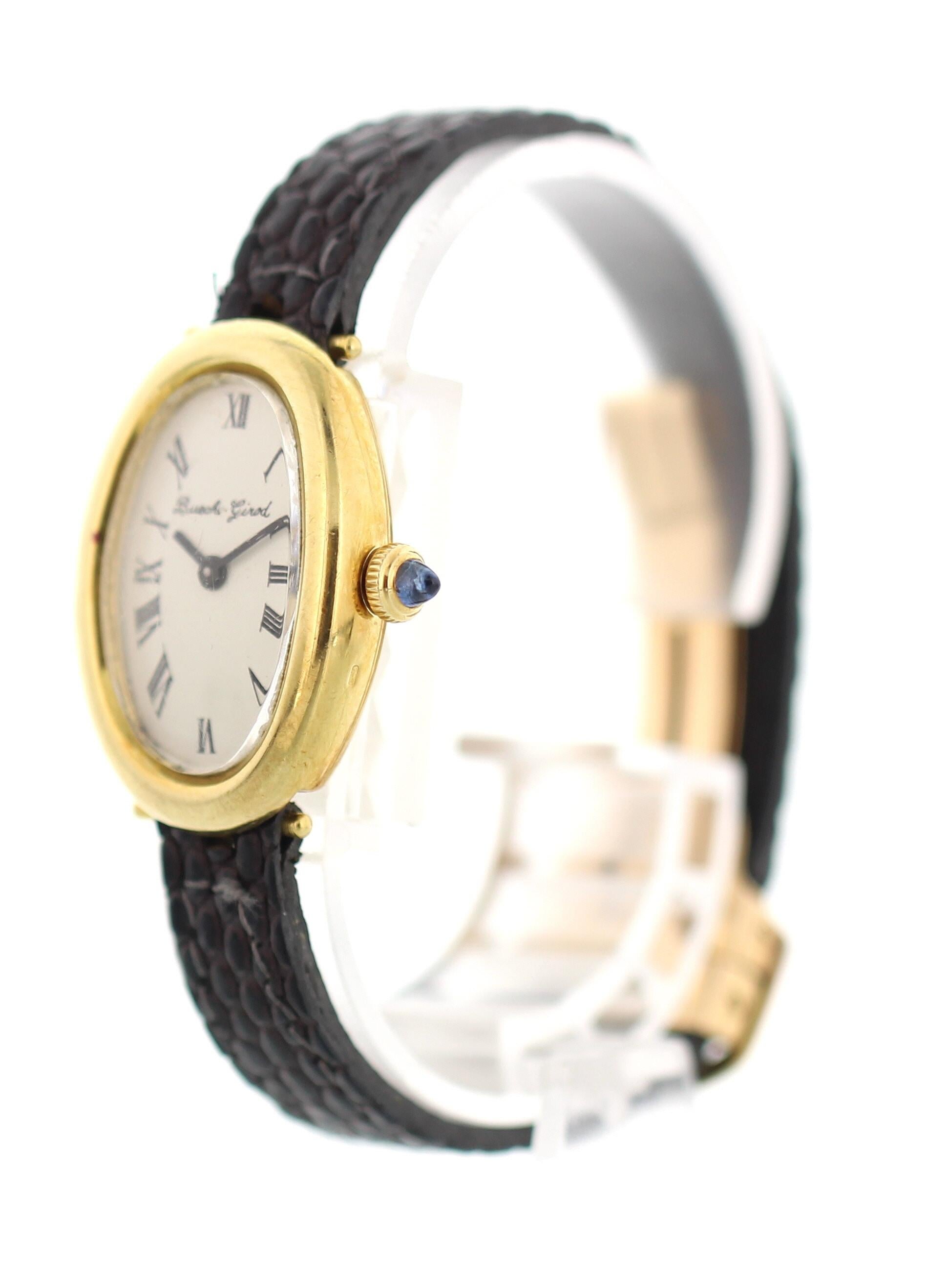 Ladies Vintage 18 Karat Yellow Gold Bueche Girod Watch In Excellent Condition For Sale In New York, NY