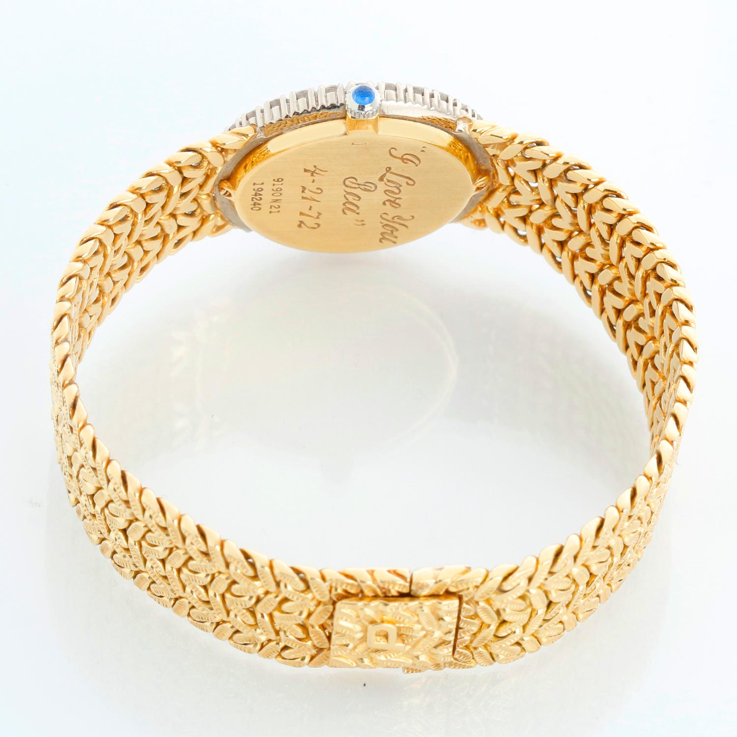 Damen Vintage 18k Gelbgold Piaget mit Diamanten 9190 im Angebot 2