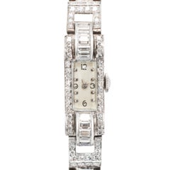 Ladies Vintage Antique Art Deco Blancpain 10MM 7.40ctw Diamond Manual Watch