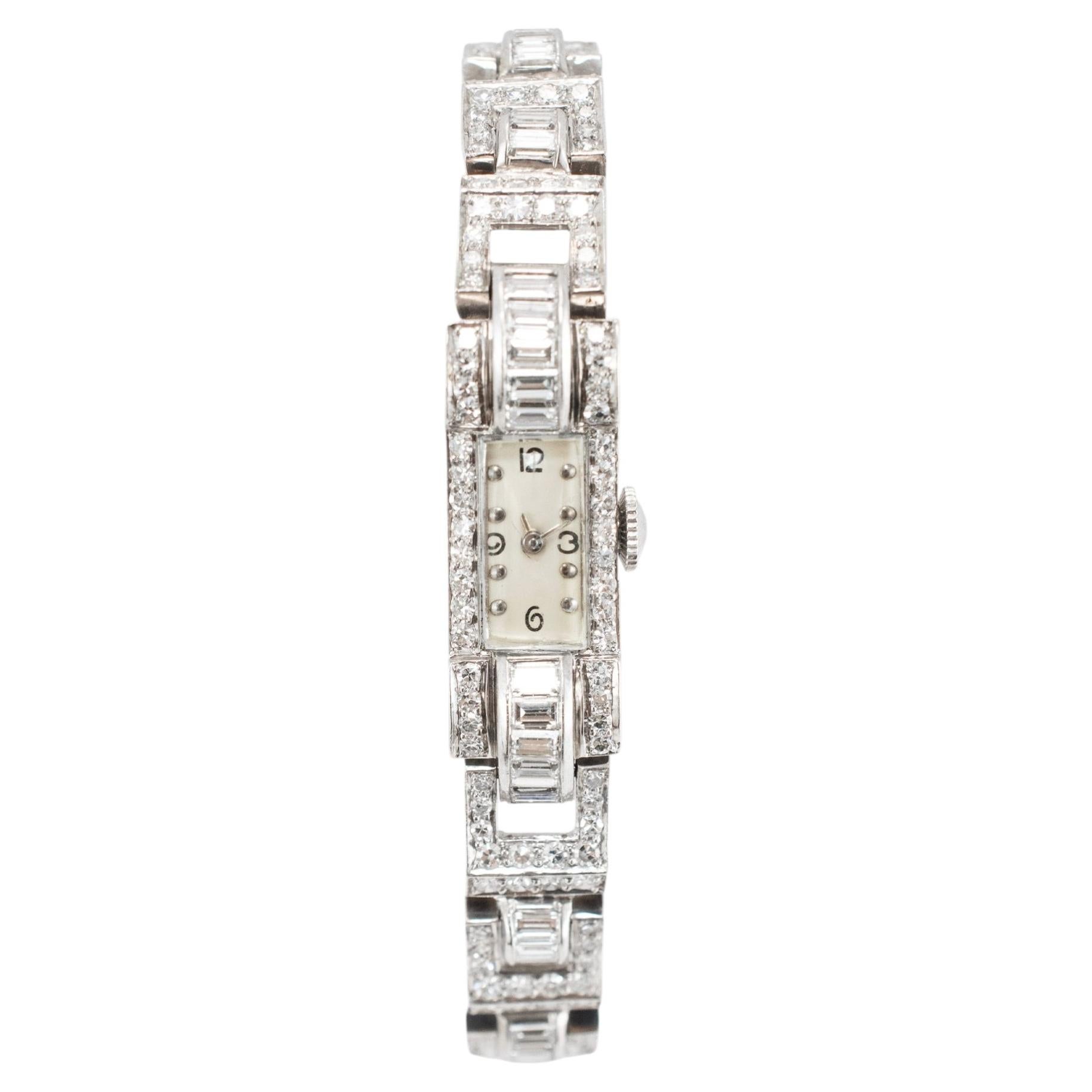 Pre-owned Blancpain Ladies Vintage Antique Art Deco  10mm 7.40ctw Diamond Manual Watch In Multi