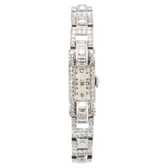 Ladies Vintage Antique Art Deco Blancpain 10MM 7.40ctw Diamond Manual Watch