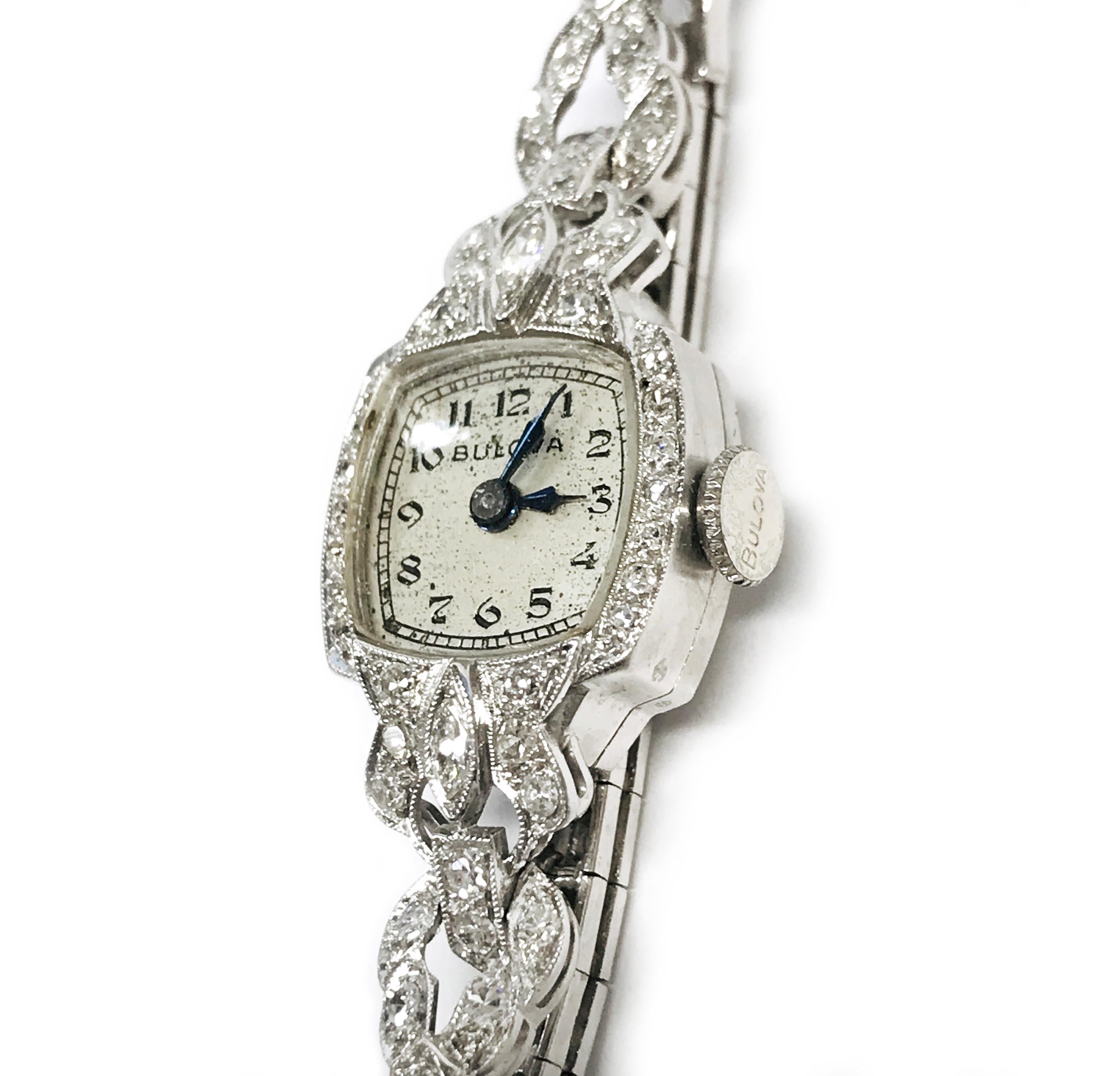 Vintage bulova diamond watch sale