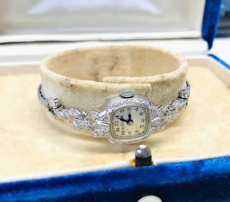 vintage ladies bulova diamond watch