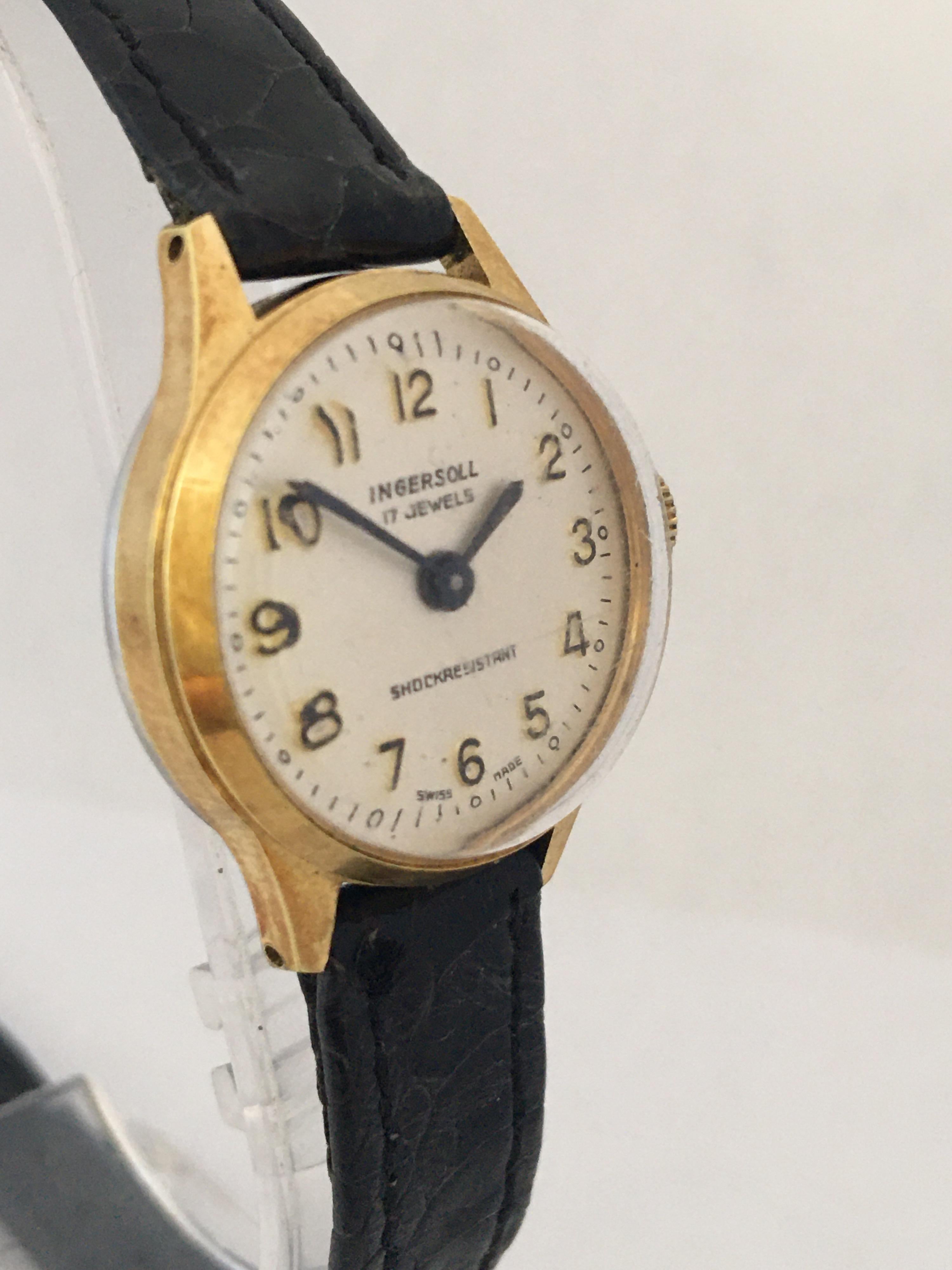 Damen Vintage vergoldete Ingersoll Mechanische Uhr im Zustand „Gut“ in Carlisle, GB