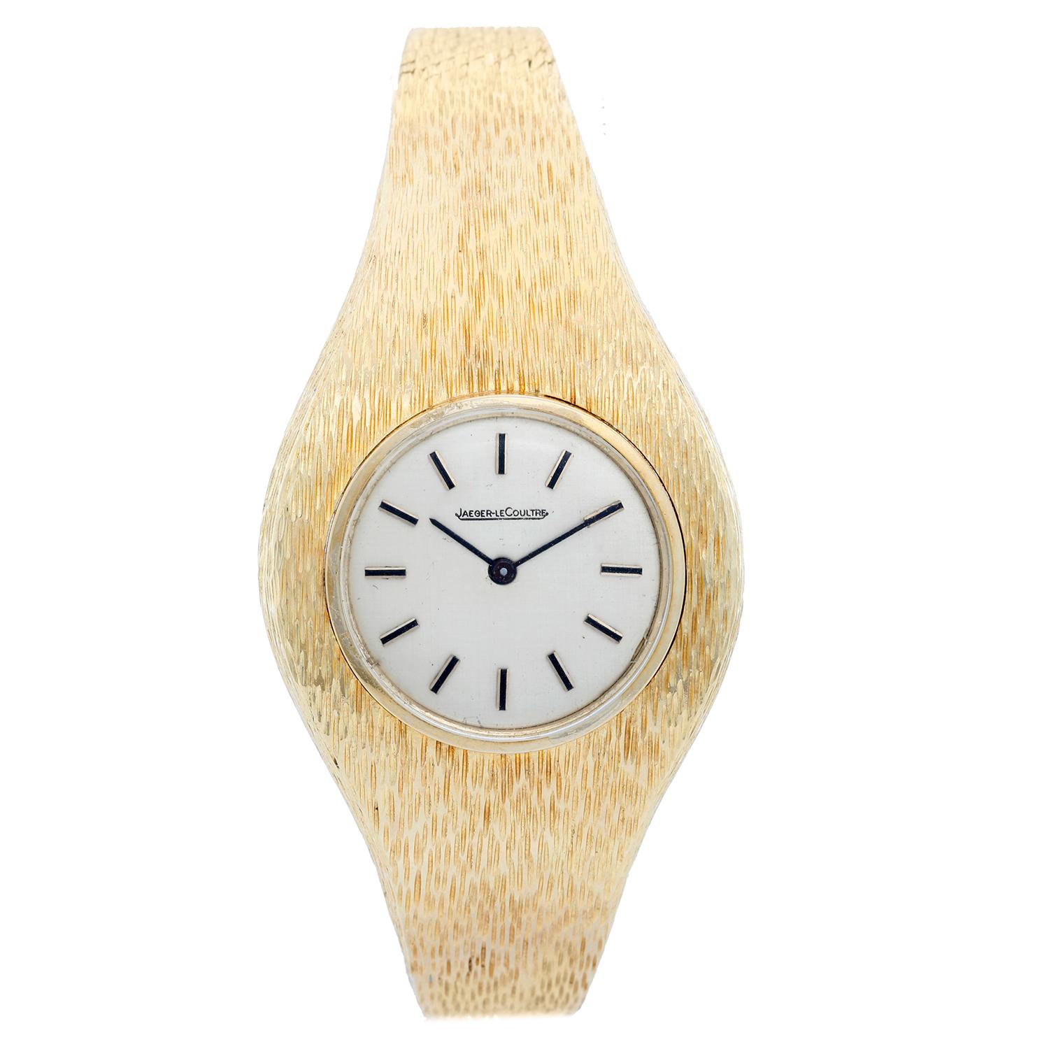 Ladies Vintage Jaeger-LeCoultre 14 Karat Yellow Gold Ladies Retro Style Watch