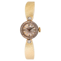 Ladies Vintage Rolex Orchid Cocktail 15MM Diamond 14K Yellow Gold Manual Watch