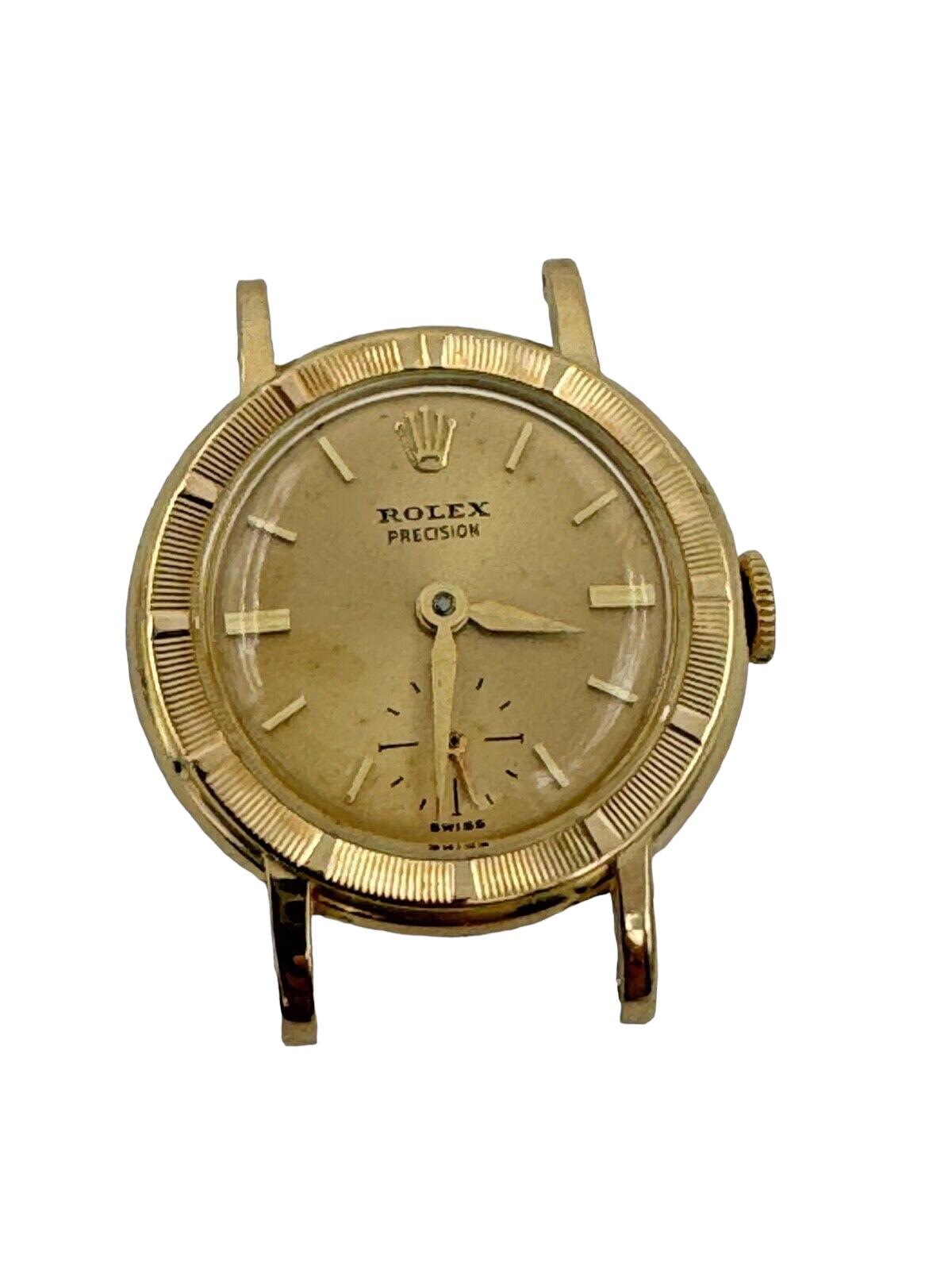 Modern Ladies Vintage Rolex Yellow Gold Wristwatch  For Sale