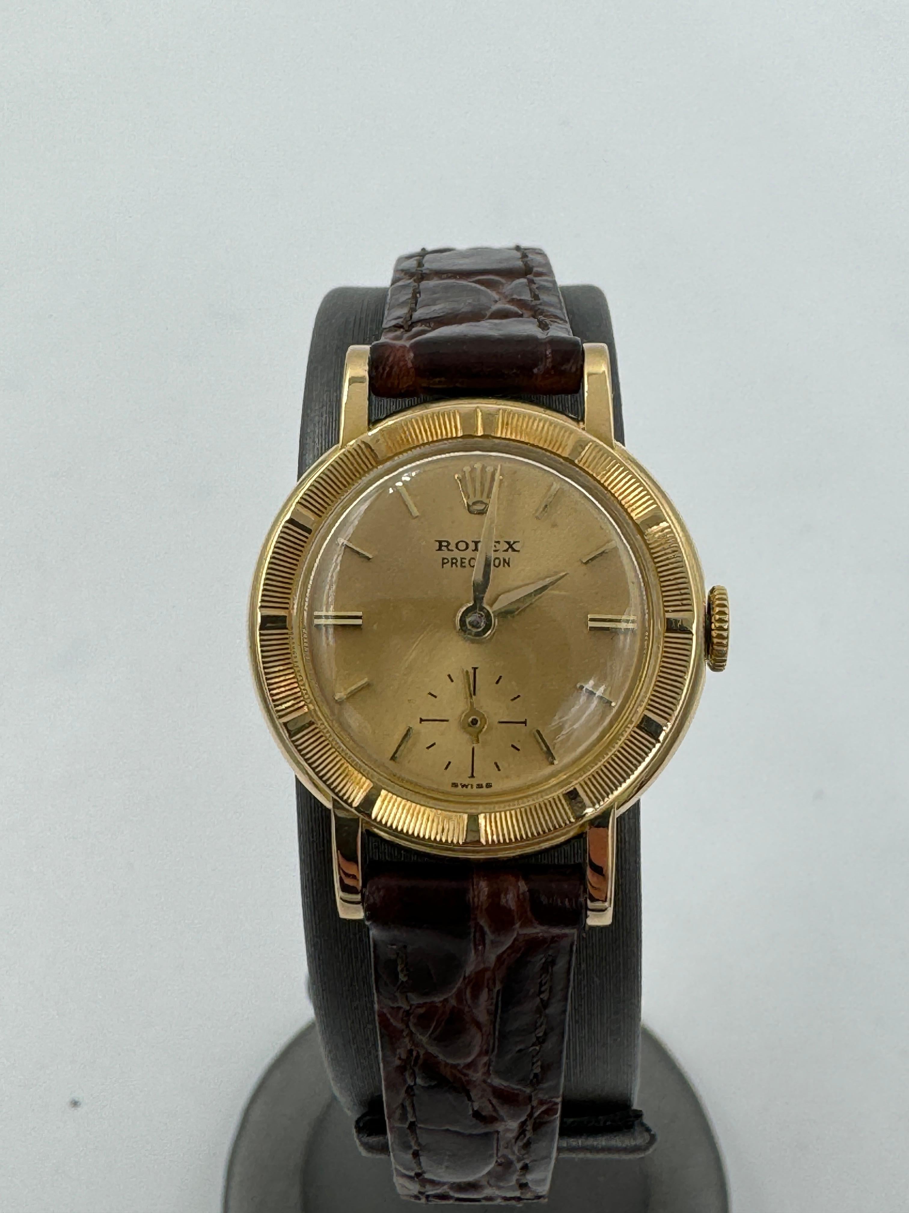 rolex women's leather watch