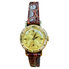 Ladies Retro Rolex Yellow Gold Wristwatch 