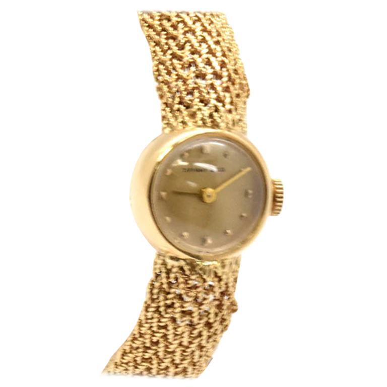 Ladies Vintage Tiffany and Co. 14 Karat Yellow Gold Watch at 1stDibs ...