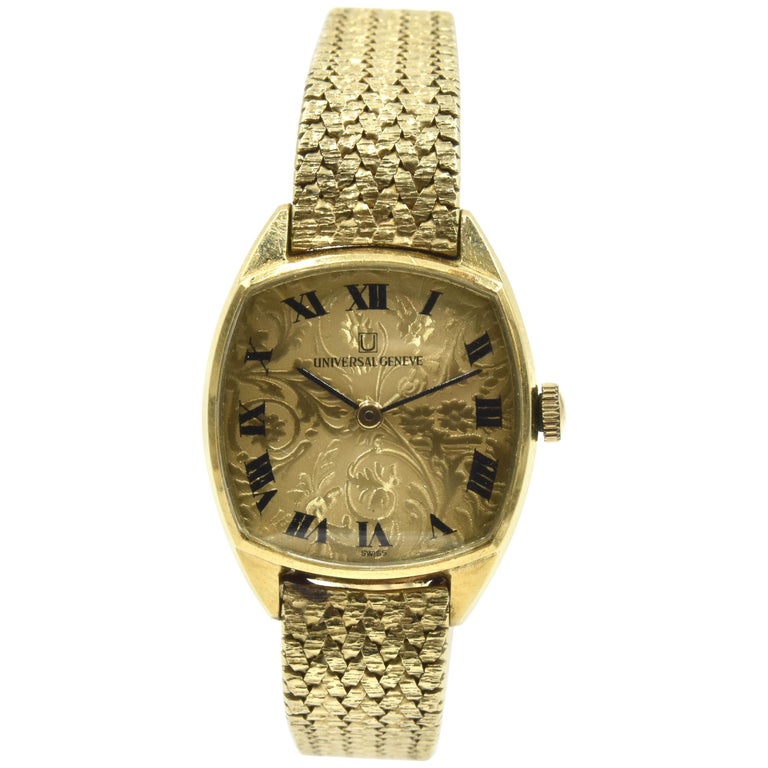 Ladies Vintage Universal Geneve 18 Karat Yellow Gold Watch Cal. 42 at
