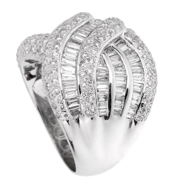 Ladies White Gold Diamond Cocktail Ring at 1stDibs diamond cocktail rings