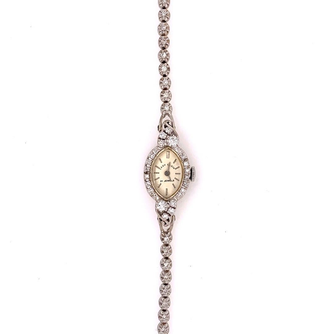 lady elgin diamond watch vintage