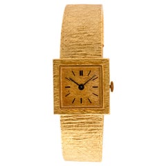 Damenarmbanduhr Mechanische Uhr aus Gelbgold 18 Karat