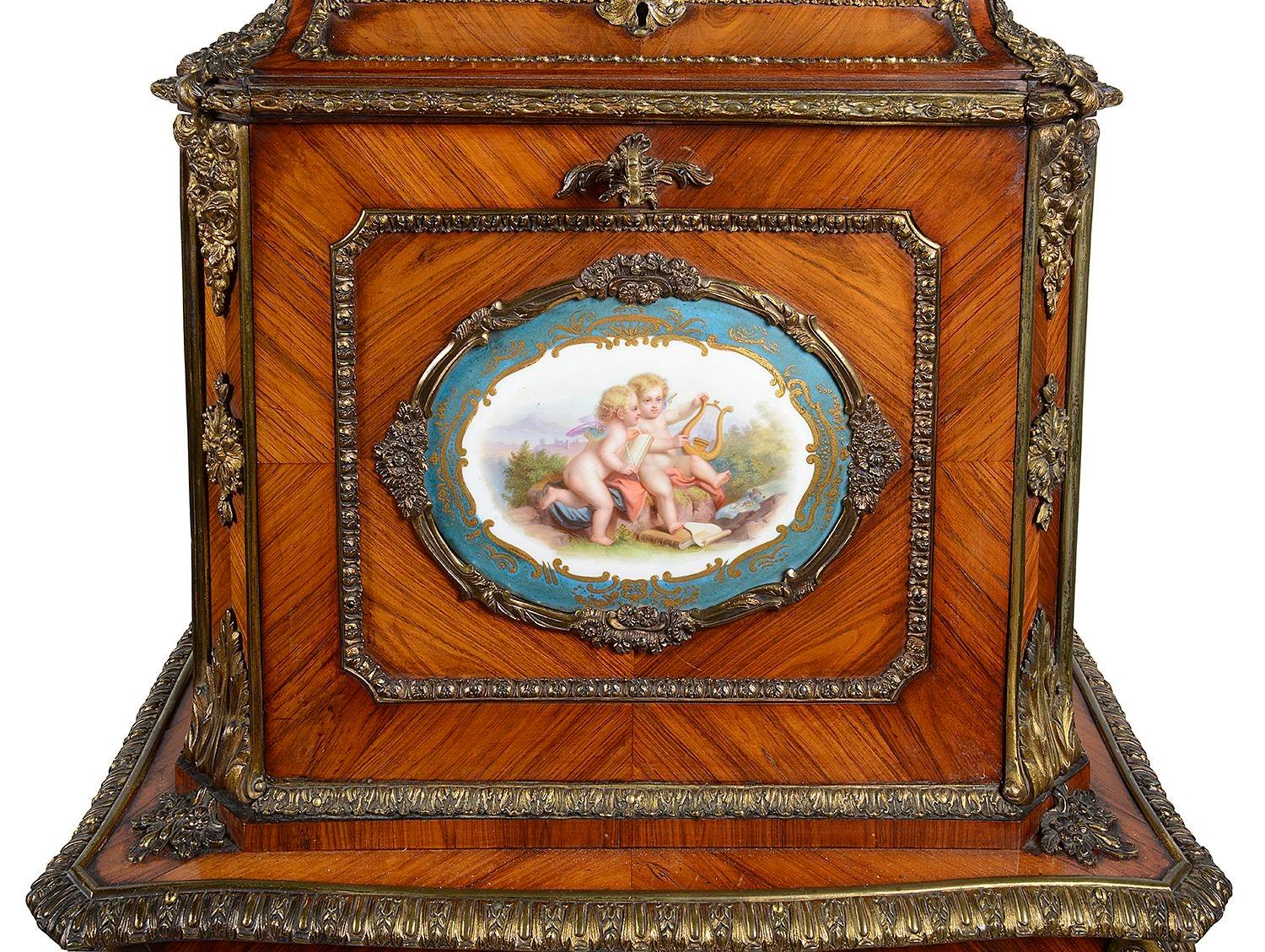 English Ladies writing, jewellery cabinet, French, circa 1890 For Sale