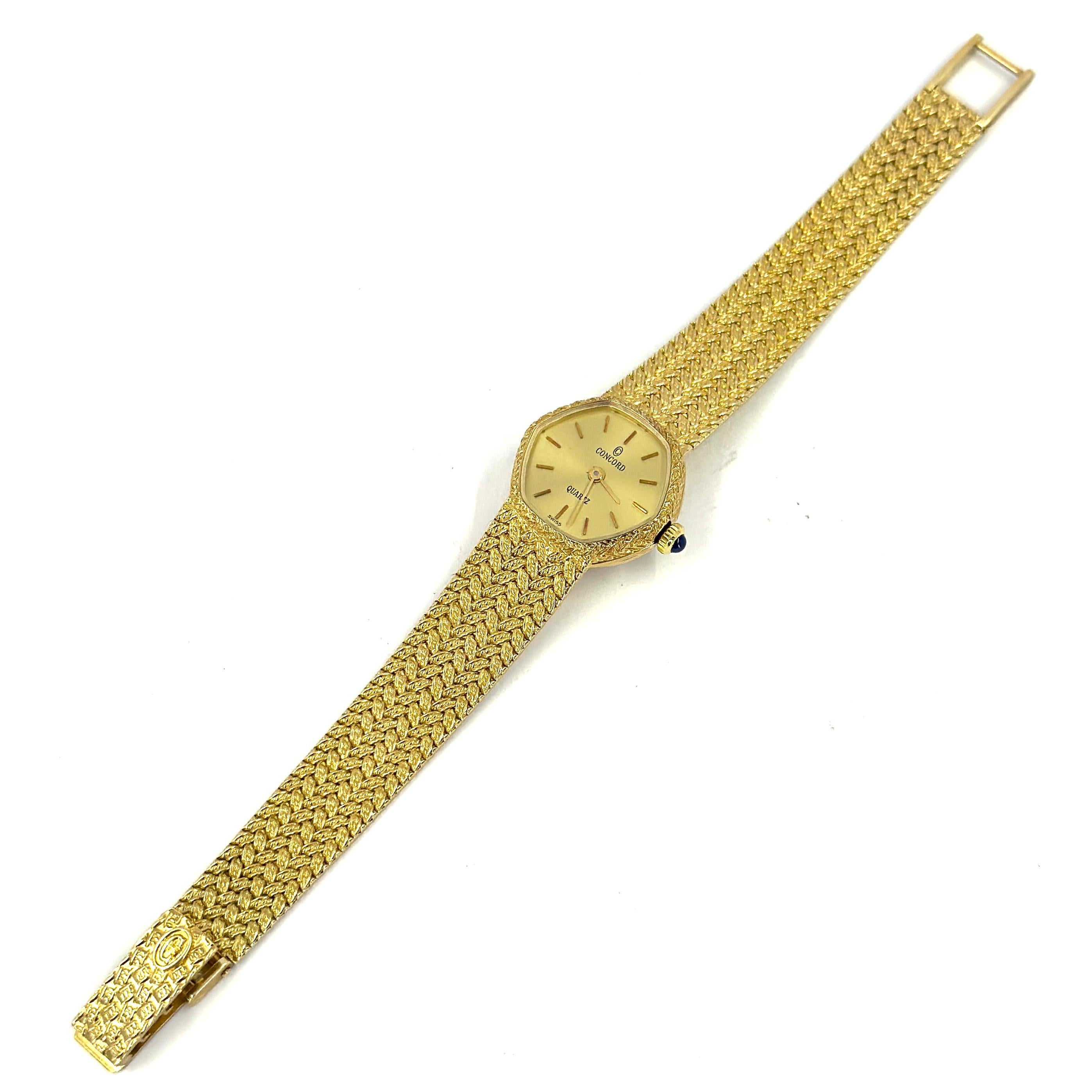 Ladies Yellow Gold Concord Hexagon Quartz Watch For Sale 1