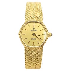 Ladies Yellow Gold Concord Hexagon Quartz Watch