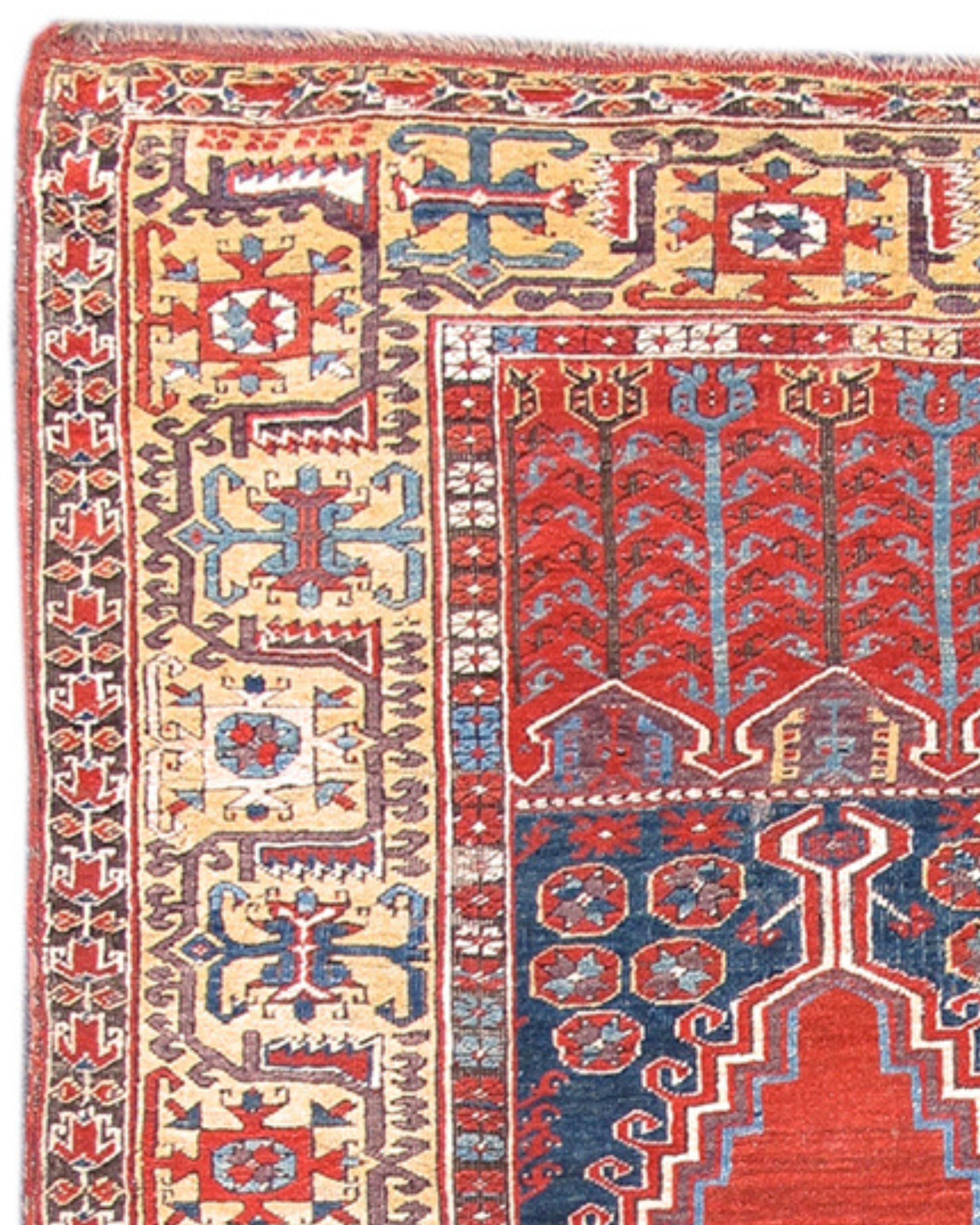 Hand-Knotted Ladik Prayer Rug, c. 1800 For Sale