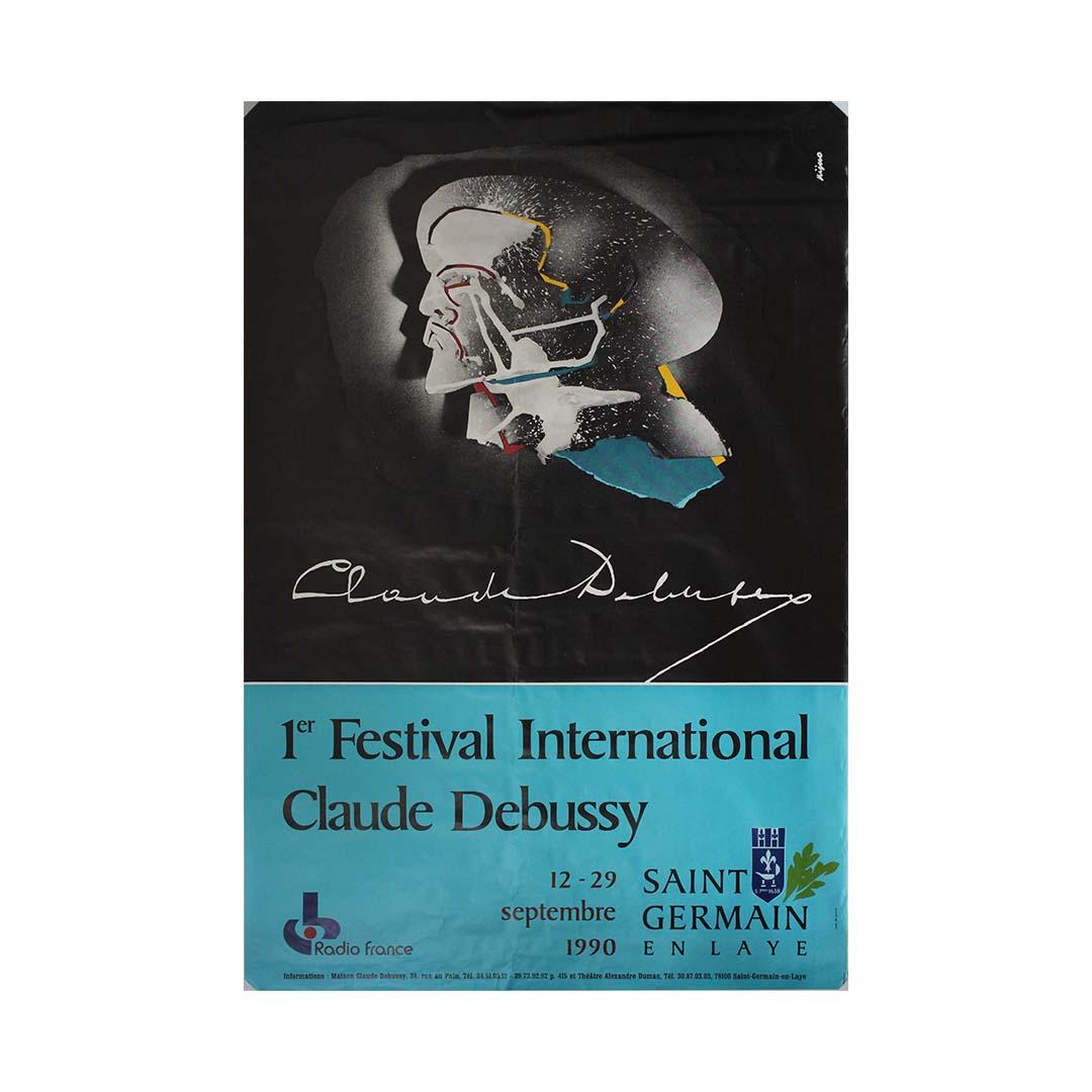 1990 Original poster by Kijno for the Festival International Claude Debussy - Print by Ladislas Kijno