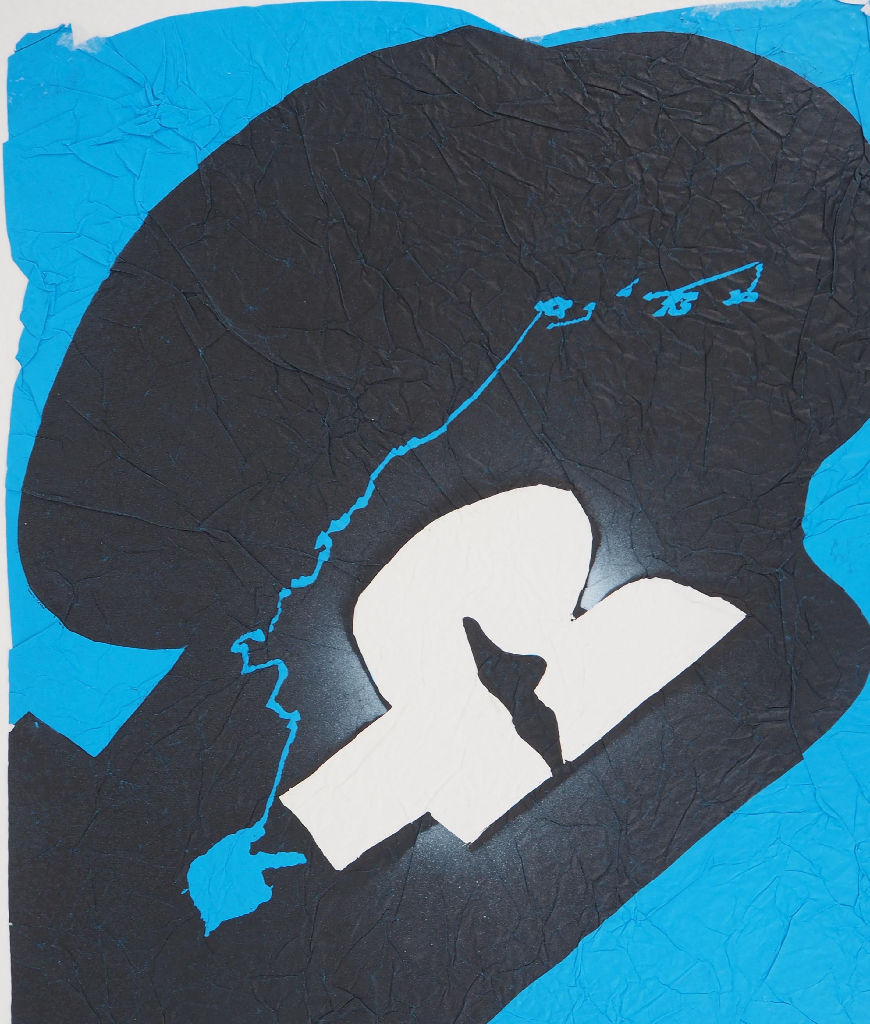 Ladislaus Kijno
Verstrichene Zeit in Blau

Siebdruck auf gerilltem Papier, aufgetragen auf Pergament
Veredelt mit Acrylmalerei
Vollständig von der Künstlerin handgefertigt 
Handsigniert mit Bleistift
Für einen Satz von 9 Stück (jedes Stück ist