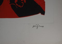 Elapsed Time in Red - Original Mix Media - Handsigned
