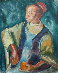 Ladislas Laszlo Barta (Hungarian 1902 - 1961); Young Moroccan; oil on canvas