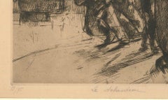 Le Débardeur - Original Etching by Laszlo Barta -