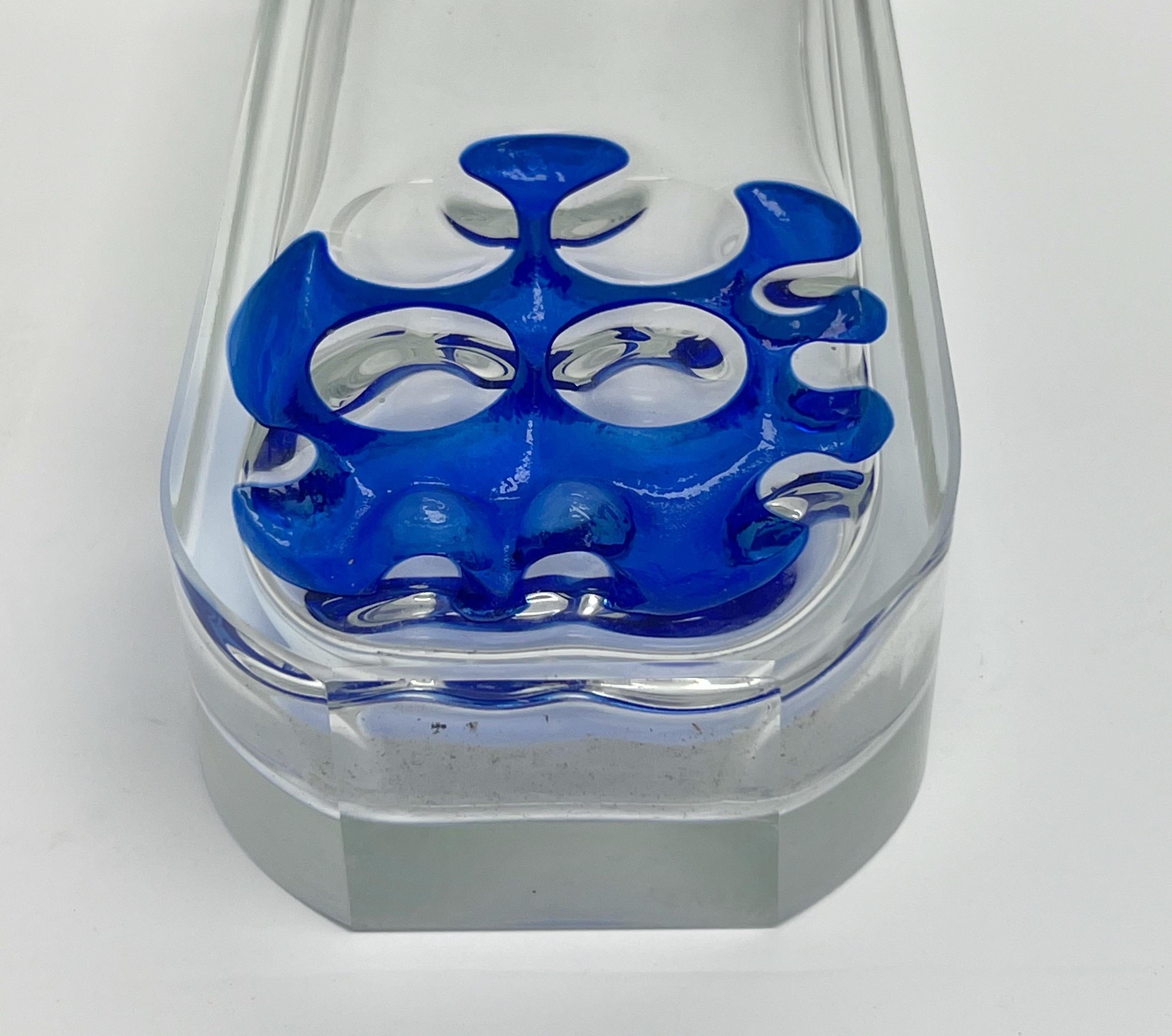 Late 20th Century Ladislav Oliva Art Glass Modernist Vase For Sale
